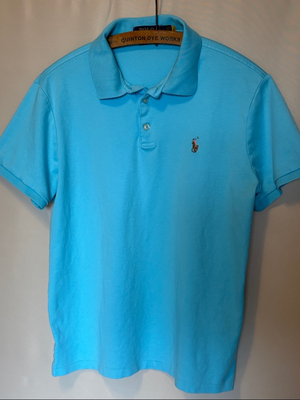 Polo by Ralph Lauren Men’s custom slim fit Turquoise Blue Polo Shirt
